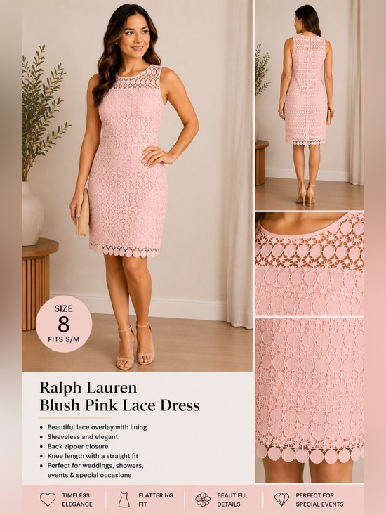 Ralph Lauren Dresses & Skirts - Ralph Lauren Blush Pink Mini Dress